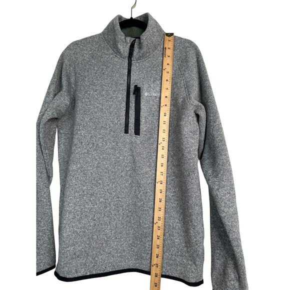Columbia Mens M Sweater Weather Half Zip Sweatshirt Cotton Fleece Pullover Gray - Picture 4 of 7